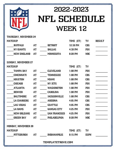 nfl line week 12 2022.